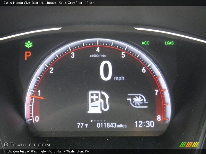 Sonic Gray Pearl / Black 2019 Honda Civic Sport Hatchback