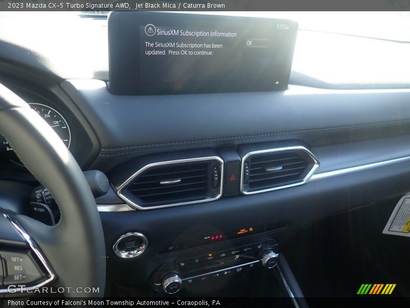 Jet Black Mica / Caturra Brown 2023 Mazda CX-5 Turbo Signature AWD