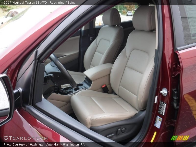 Ruby Wine / Beige 2017 Hyundai Tucson SE AWD