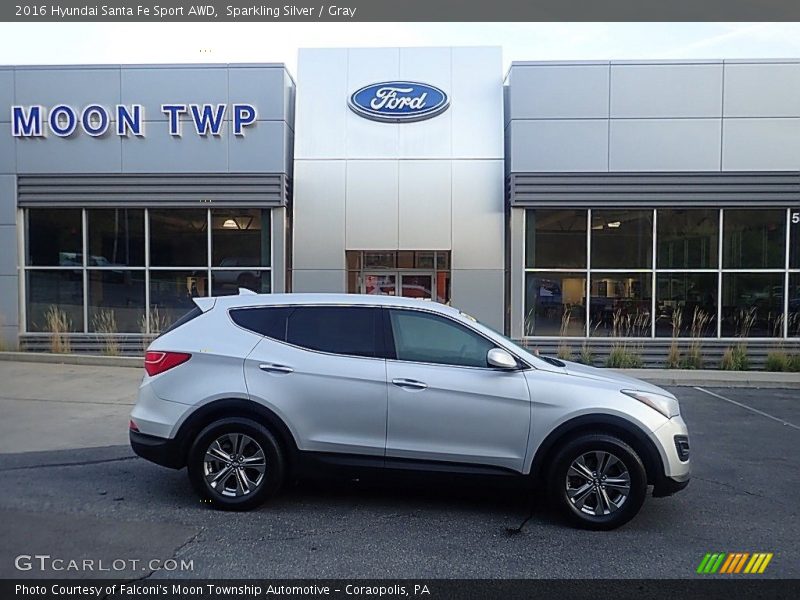 Sparkling Silver / Gray 2016 Hyundai Santa Fe Sport AWD