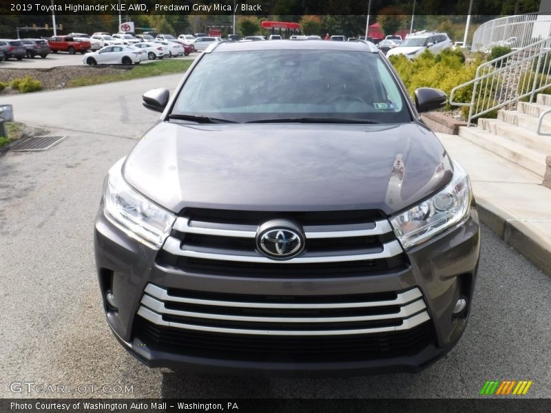 Predawn Gray Mica / Black 2019 Toyota Highlander XLE AWD