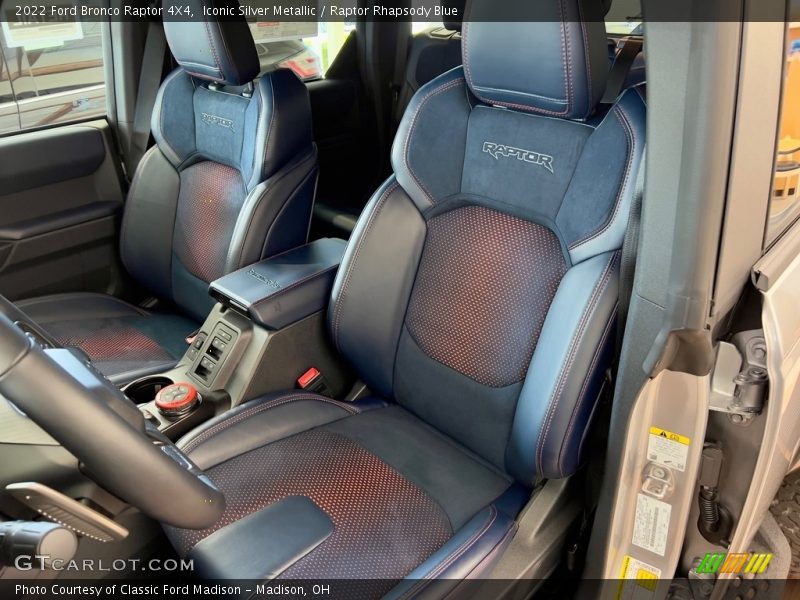 Front Seat of 2022 Bronco Raptor 4X4