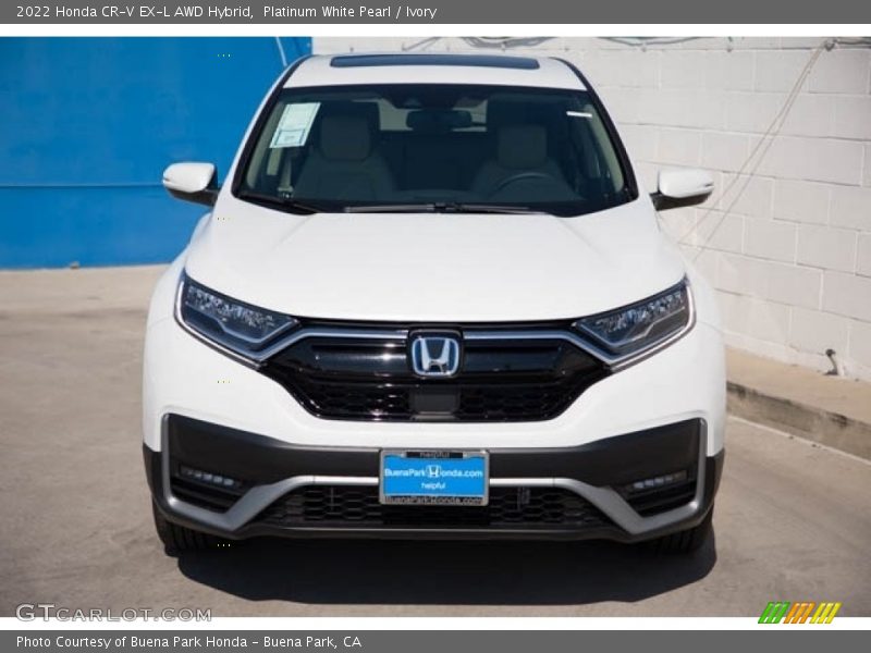 Platinum White Pearl / Ivory 2022 Honda CR-V EX-L AWD Hybrid