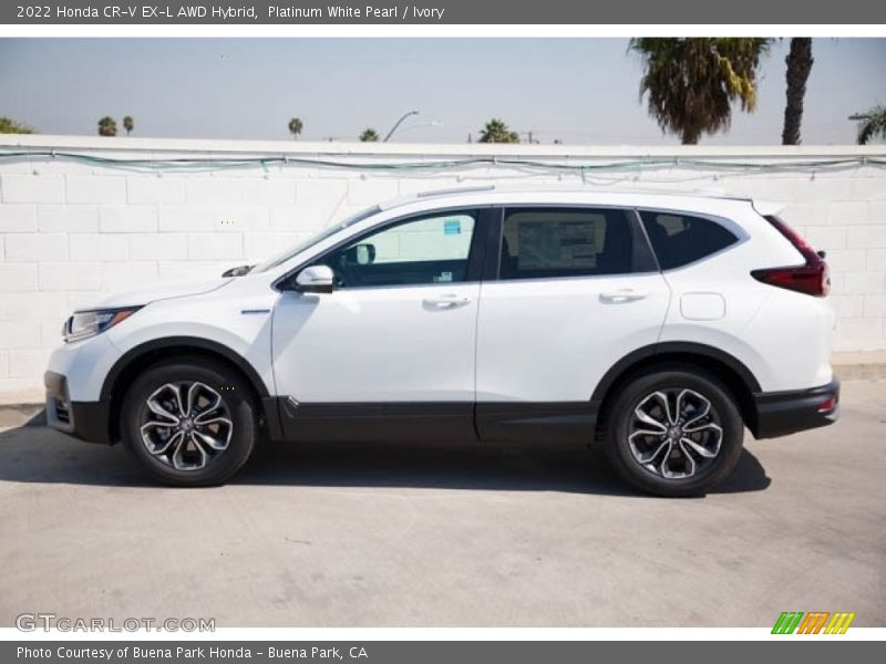 Platinum White Pearl / Ivory 2022 Honda CR-V EX-L AWD Hybrid