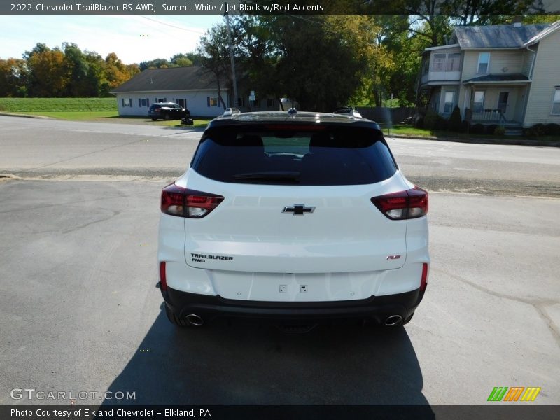 Summit White / Jet Black w/Red Accents 2022 Chevrolet TrailBlazer RS AWD