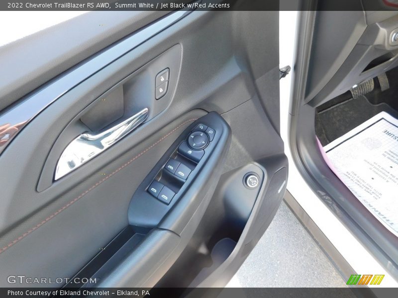 Summit White / Jet Black w/Red Accents 2022 Chevrolet TrailBlazer RS AWD
