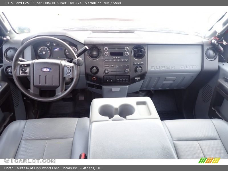 Vermillion Red / Steel 2015 Ford F250 Super Duty XL Super Cab 4x4
