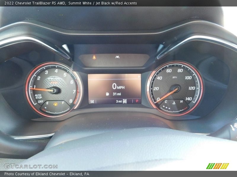 Summit White / Jet Black w/Red Accents 2022 Chevrolet TrailBlazer RS AWD
