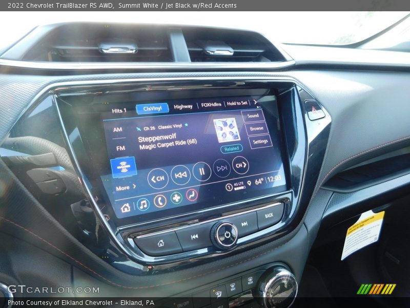 Summit White / Jet Black w/Red Accents 2022 Chevrolet TrailBlazer RS AWD