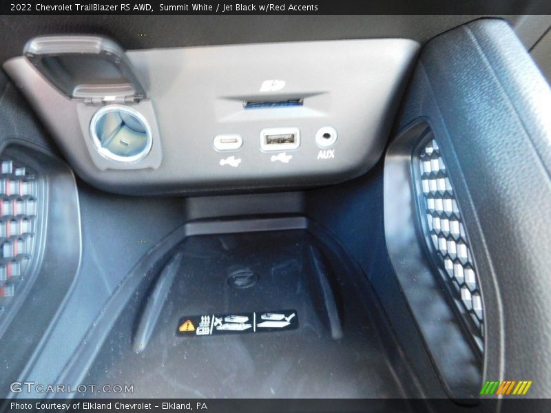 Summit White / Jet Black w/Red Accents 2022 Chevrolet TrailBlazer RS AWD