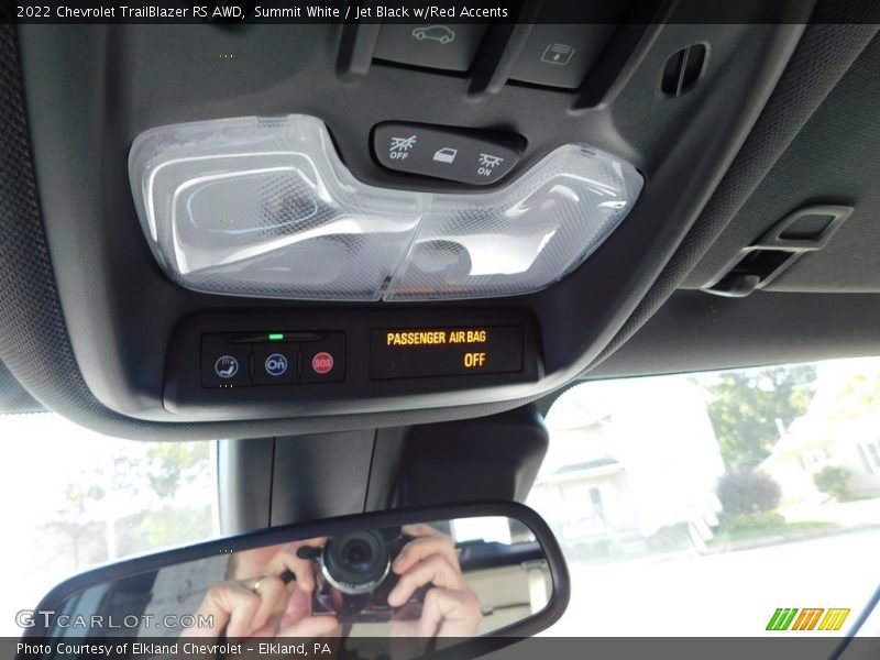 Summit White / Jet Black w/Red Accents 2022 Chevrolet TrailBlazer RS AWD