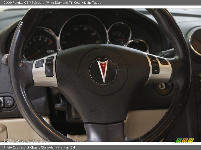 White Diamond Tri Coat / Light Taupe 2009 Pontiac G6 V6 Sedan