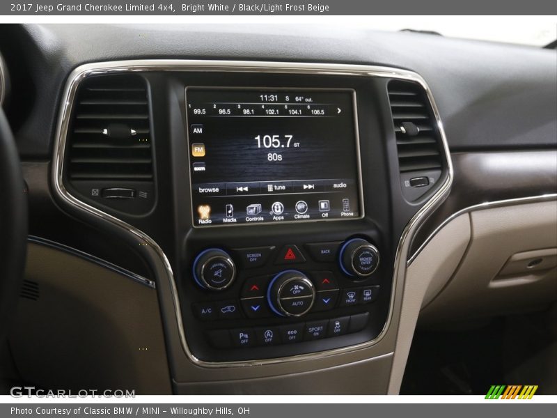 Bright White / Black/Light Frost Beige 2017 Jeep Grand Cherokee Limited 4x4