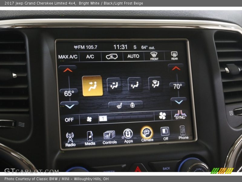 Bright White / Black/Light Frost Beige 2017 Jeep Grand Cherokee Limited 4x4