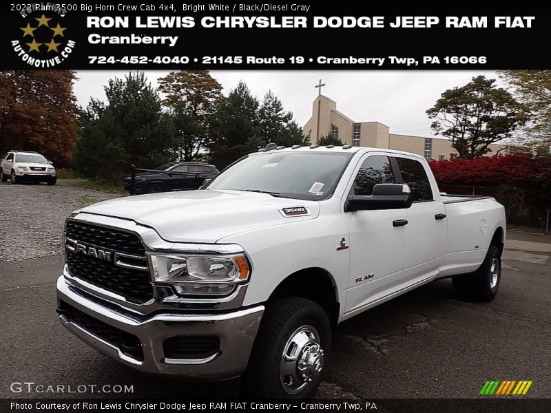 Bright White / Black/Diesel Gray 2022 Ram 3500 Big Horn Crew Cab 4x4