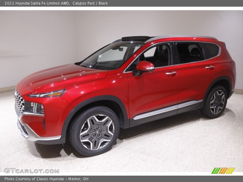 Calypso Red / Black 2021 Hyundai Santa Fe Limited AWD