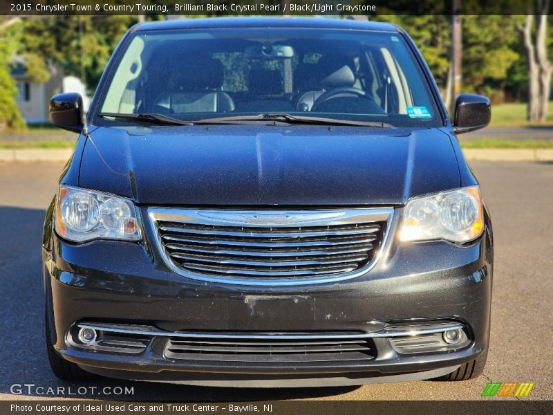 Brilliant Black Crystal Pearl / Black/Light Graystone 2015 Chrysler Town & Country Touring