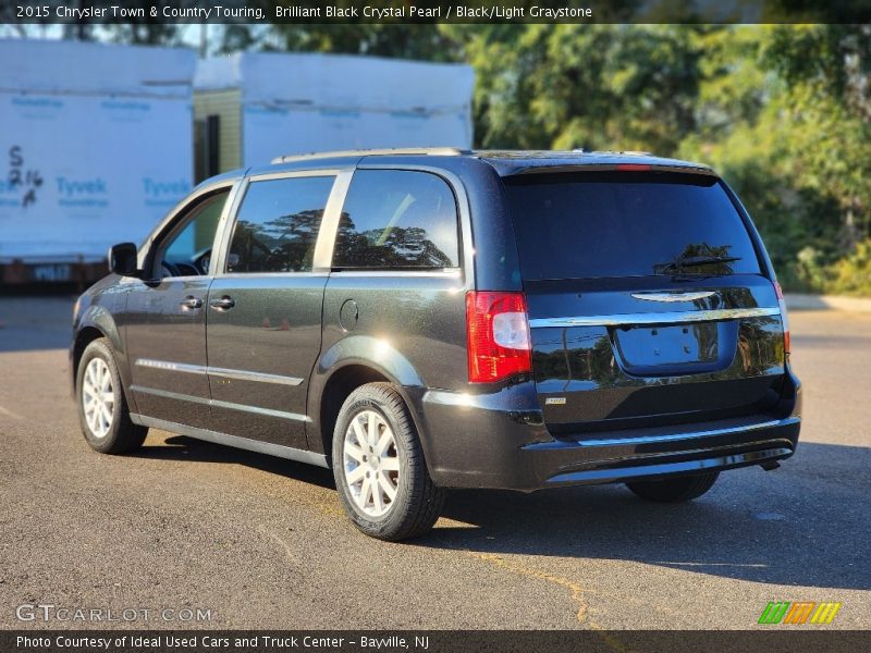 Brilliant Black Crystal Pearl / Black/Light Graystone 2015 Chrysler Town & Country Touring