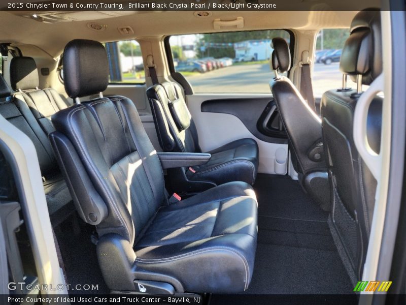 Brilliant Black Crystal Pearl / Black/Light Graystone 2015 Chrysler Town & Country Touring