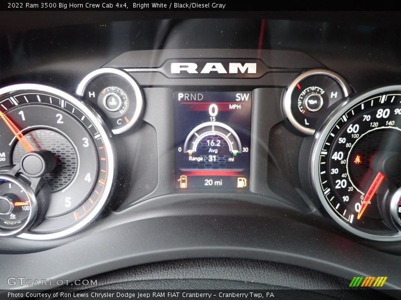 Bright White / Black/Diesel Gray 2022 Ram 3500 Big Horn Crew Cab 4x4
