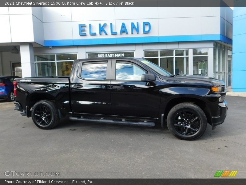Black / Jet Black 2021 Chevrolet Silverado 1500 Custom Crew Cab 4x4