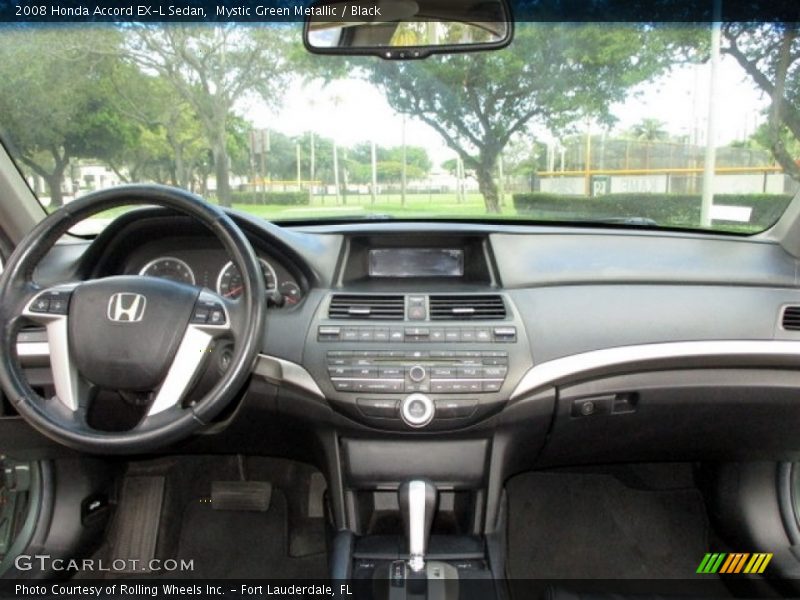 Mystic Green Metallic / Black 2008 Honda Accord EX-L Sedan