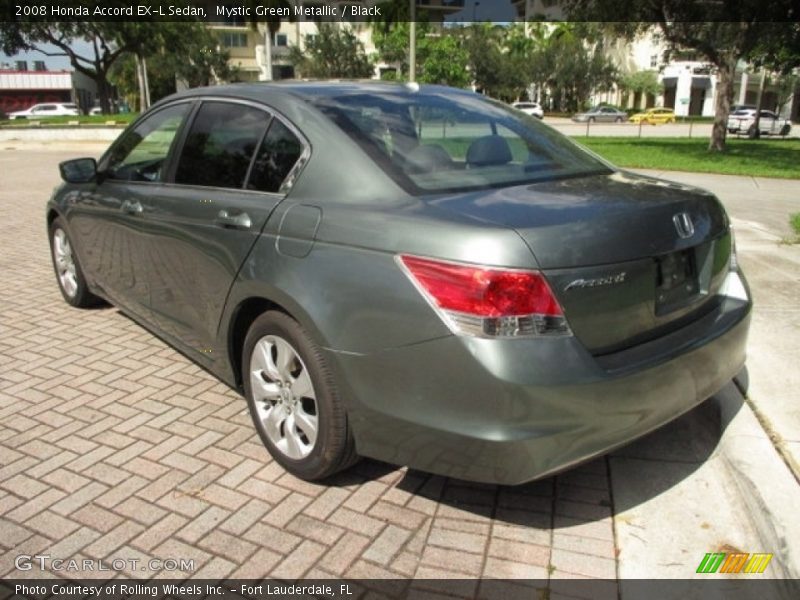 Mystic Green Metallic / Black 2008 Honda Accord EX-L Sedan