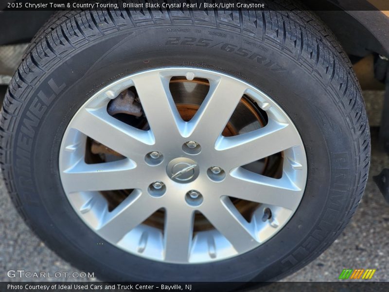 Brilliant Black Crystal Pearl / Black/Light Graystone 2015 Chrysler Town & Country Touring
