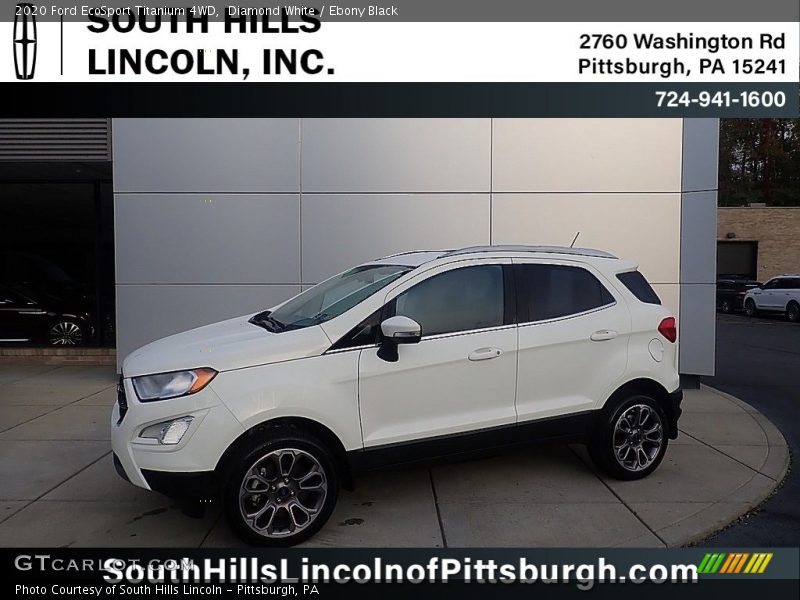 Diamond White / Ebony Black 2020 Ford EcoSport Titanium 4WD