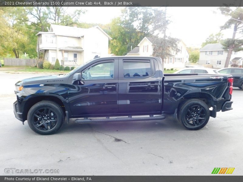 Black / Jet Black 2021 Chevrolet Silverado 1500 Custom Crew Cab 4x4