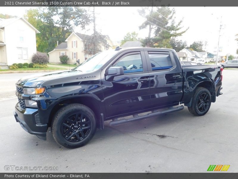 Black / Jet Black 2021 Chevrolet Silverado 1500 Custom Crew Cab 4x4