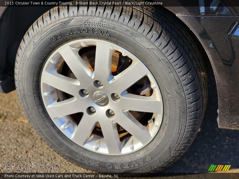 Brilliant Black Crystal Pearl / Black/Light Graystone 2015 Chrysler Town & Country Touring
