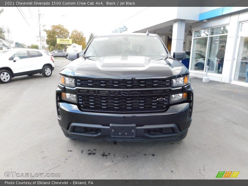 Black / Jet Black 2021 Chevrolet Silverado 1500 Custom Crew Cab 4x4