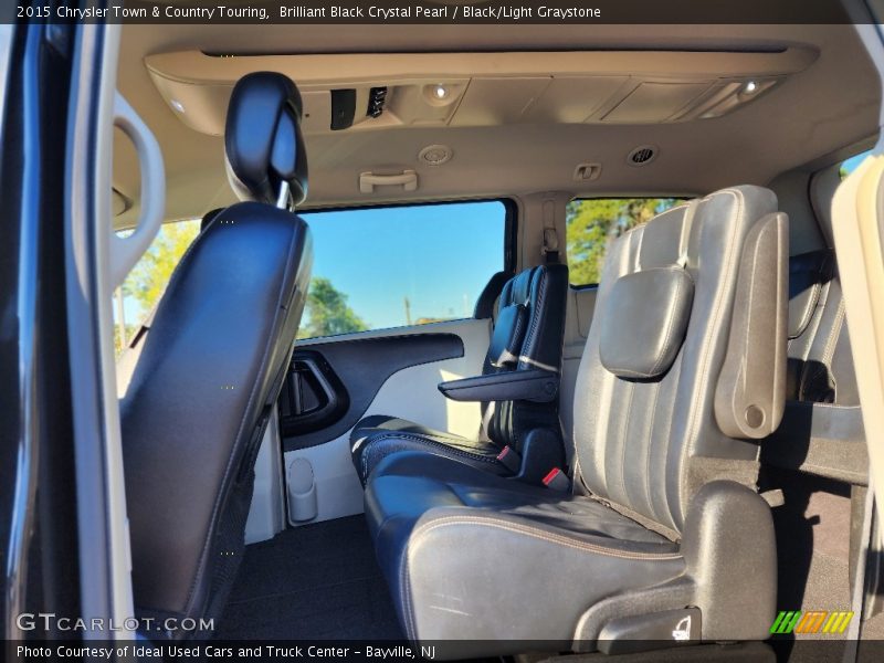 Brilliant Black Crystal Pearl / Black/Light Graystone 2015 Chrysler Town & Country Touring