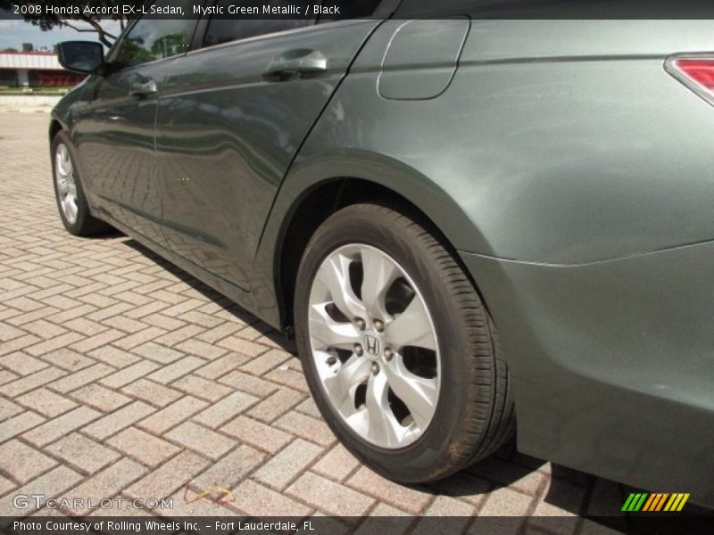 Mystic Green Metallic / Black 2008 Honda Accord EX-L Sedan