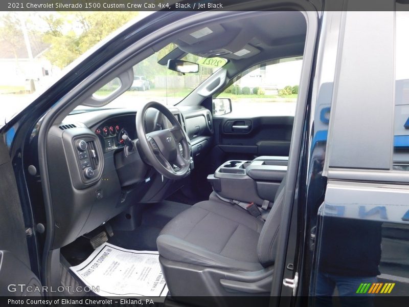 Black / Jet Black 2021 Chevrolet Silverado 1500 Custom Crew Cab 4x4