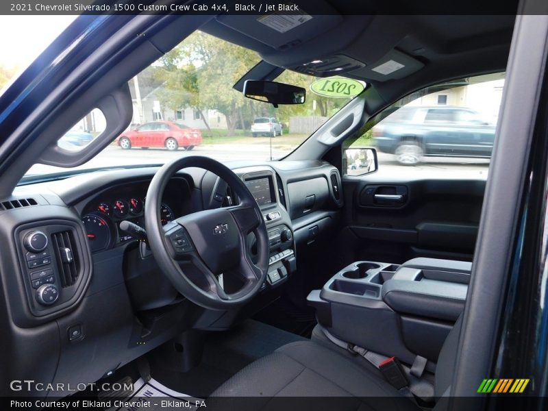 Black / Jet Black 2021 Chevrolet Silverado 1500 Custom Crew Cab 4x4