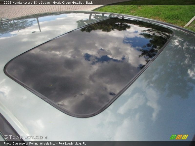 Mystic Green Metallic / Black 2008 Honda Accord EX-L Sedan