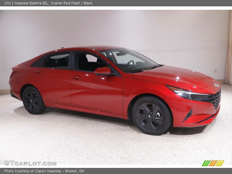 Scarlet Red Pearl / Black 2021 Hyundai Elantra SEL