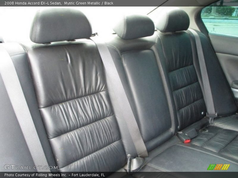 Mystic Green Metallic / Black 2008 Honda Accord EX-L Sedan