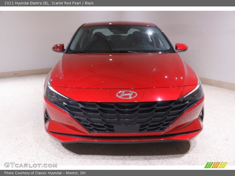 Scarlet Red Pearl / Black 2021 Hyundai Elantra SEL