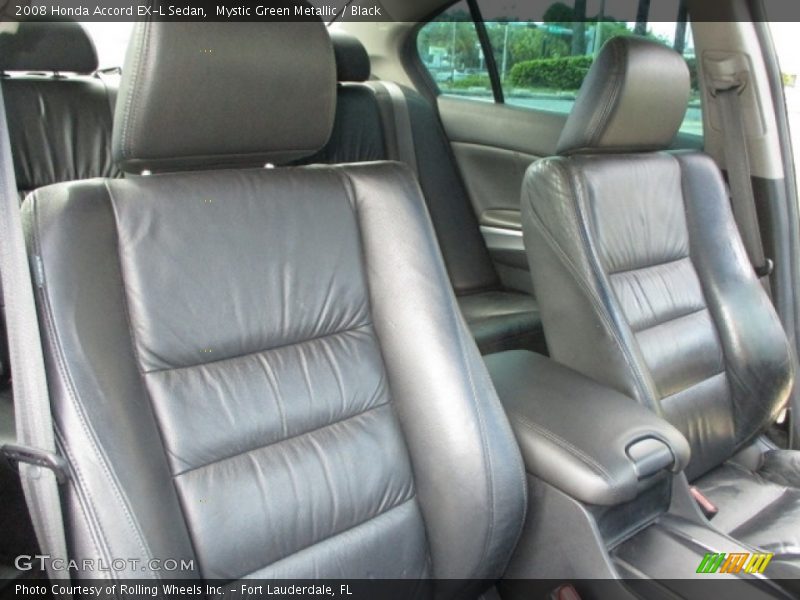 Mystic Green Metallic / Black 2008 Honda Accord EX-L Sedan