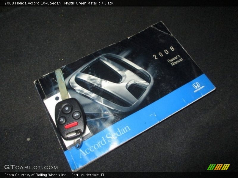 Mystic Green Metallic / Black 2008 Honda Accord EX-L Sedan