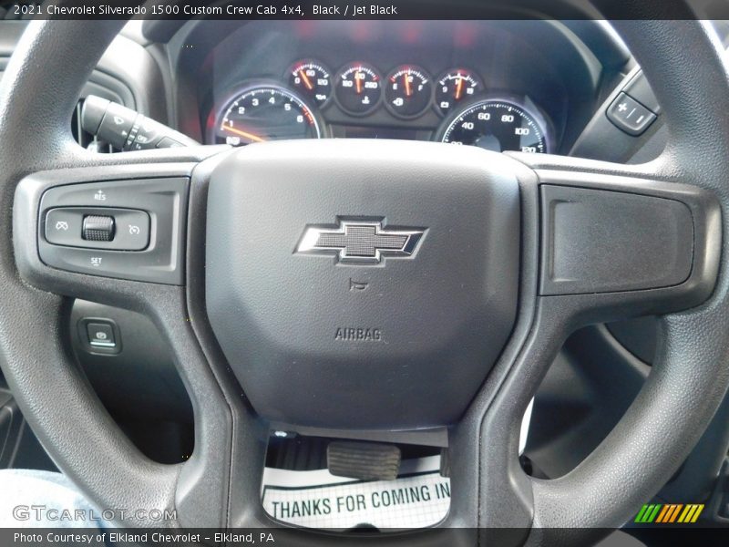 Black / Jet Black 2021 Chevrolet Silverado 1500 Custom Crew Cab 4x4