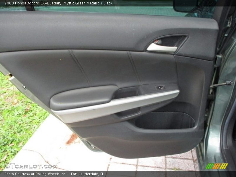 Mystic Green Metallic / Black 2008 Honda Accord EX-L Sedan