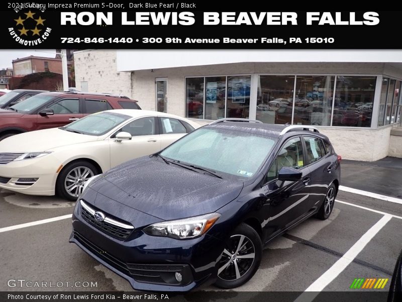 Dark Blue Pearl / Black 2021 Subaru Impreza Premium 5-Door