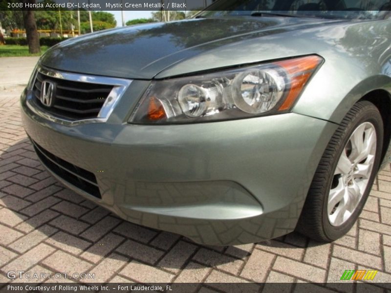 Mystic Green Metallic / Black 2008 Honda Accord EX-L Sedan