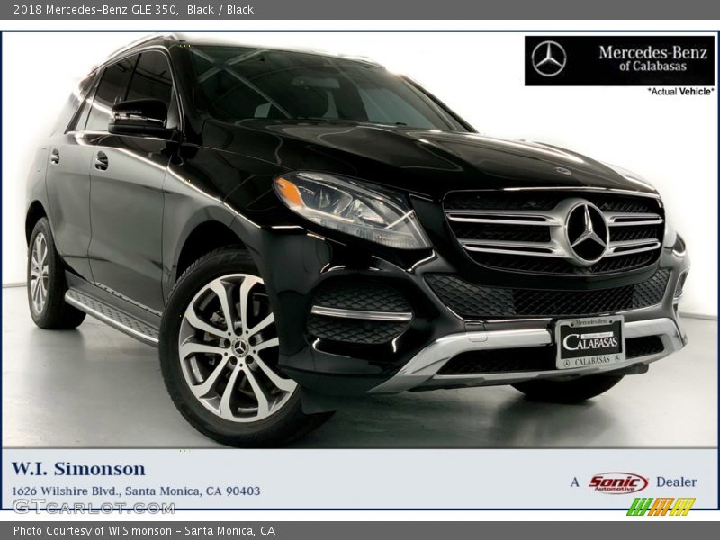 Black / Black 2018 Mercedes-Benz GLE 350