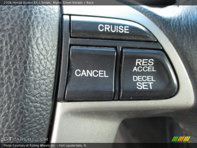 Mystic Green Metallic / Black 2008 Honda Accord EX-L Sedan