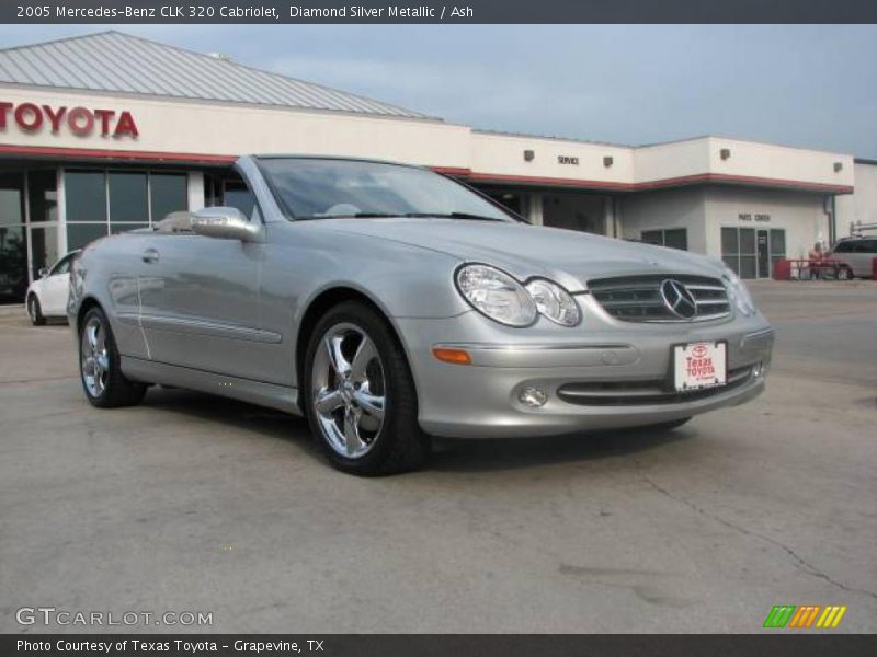 Diamond Silver Metallic / Ash 2005 Mercedes-Benz CLK 320 Cabriolet